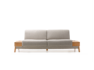 2er-Sofa Alani, Sitzhöhe in cm 44, mit Bezug Wollstoff Tano Natur, Buche