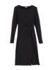 Kleid Langarm, schwarz, Vorderseite
