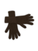 Handschuhe aus Yakwolle, espresso