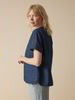 Bluse aus Bio-Baumwolle, dark denim