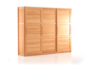 Kleiderschrank Kurido 3-türig, B 288 T 66,3 x H 230 cm, schmale Türen, Holz, Buche