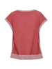 Shirt-Kurzarm, rippe rot/hellblau