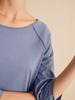 Schlafshirt Langarm, granit blau