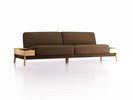 Sofa Alani, B252xT94xH82 cm, Sitzhöhe 44 cm, Eiche, mit Bezug Wollstoff Kaland Torf