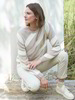 Pullover-Intarsia, strick intarsia & Hose, natur melange