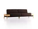 Sofa Alani, B252xT94xH82 cm, Sitzhöhe 44 cm, Eiche, mit Bezug Wollstoff Stavang Torf