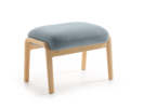 Hocker Ketil, Wollstoff Elverum Blaugrau (83), Esche