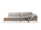 2er-Sofa Alani, Sitzhöhe in cm 44, mit Bezug Wollstoff Tano Natur, Buche