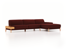 Lounge-Sofa Alani, B 340 x T 179 cm, Liegeteil rechts, Sitzhöhe in cm 44, mit Bezug Wollstoff Kaland Ziegel (72), Buche