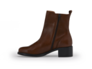 Stiefelette mit Absatz, cognac