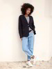 Blazer aus Bio Leinen/Baumwolle, schwarz