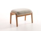 Hocker Ketil, Wollstoff Tano Natur Hell, Buche