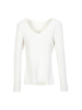 Ripp-Langarmshirt, Weiß
