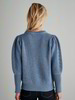 Strick-Pullover, blau melange