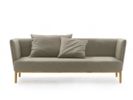 Lorea 3er-Sofa, Eiche, mit Bezug Leinenstoff Lino Flachs