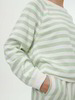 Sweater aus Bio Baumwolle, pastellgrün/weiss ringel