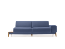 Sofa Alani, Eiche, mit Bezug Wollstoff Tartini Indigo