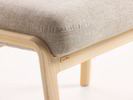 Hocker Ketil, Wollstoff Tano Natur Hell, Esche