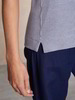 Shirt-Kurzarm, rippe hellblau/dunkelblau