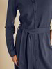 Hemdblusen-Kleid Jersey, stahlblau