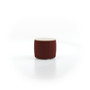 Sofatisch/Hocker Tambor mit Stauraum u. Holzdeckel, H 34,3 cm, Ø 39 cm, Bezug Wollstoff Kaland Ziegel (72), Esche