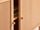 Rolloschrank Tonda inkl 2 Fachbretter u. Rollo, Buche