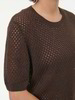 Kurzarmpullover aus Yakwolle, 67 espresso