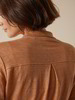 Blusenshirt aus Bio Leinen, bronze