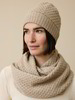 Strickschal aus Alpakawolle, natur melange