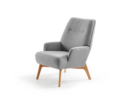 Fauteuil Coppa, Buche, mit Bezug Wollstoff Stavang Kiesel