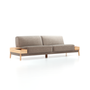 2er-Sofa Alani, B 252 x T94 cm, Sitzhöhe in cm 44, mit Bezug Wollstoff Tano Natur (79), Buche