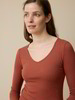 Langarmshirt aus Bio Wolle, cranberry