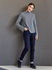 Shirt Wellen Jacquard & Jeans Dark Denim