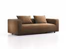 3er Sofa Sereno, bodennah, B235xT96xH71cm, Sitzhöhe 43 cm, inkl. 2 Kissen (70x55 cm), Eiche, Wollstoff Stavang Haselnuss