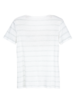 Shirt Kurzarm Weiß mit Schiefer geringelt Rückansicht