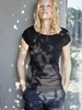 Shirt mit Carmen-Ausschnitt in schwarz