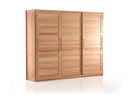 Kleiderschrank Kurido 3-türig, B 288 T 66,3 x H 230 cm, schmale Türen, Holz, Eiche