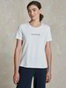 Yoga-T-Shirt-Schriftzug, weiss