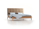 Polsterbett Filomena, 200 x 210 cm, Wollstoff Stavang Haselnuss (65), Buche