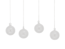 4er-Set Christbaumkugel, Conturax, mundgeblasen