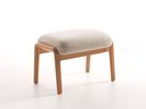 Hocker Ketil, Wollstoff Stavang Sand, Buche