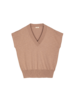 Kurzarmpullover aus Bio-Baumwolle, caramel melange