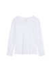 Langarmshirt aus Bio-Baumwolle, weiss