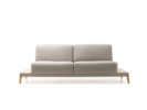 2er-Sofa Alani, Sitzhöhe in cm 44, mit Bezug Wollstoff Tano Natur, Eiche