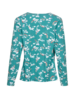 Shirt-Wickeloptik, blumendruck klein türkis