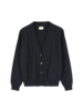 Strickjacke aus Bio-Baumwolle und Wolle, navy