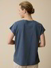 Schlafshirt, blau/natur melange ringel