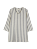 Kleid aus Bio-Leinen und Baumwolle, 60 multistreif grün