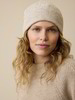 Strickmütze aus Bio-Baumwolle und Wolle, sand melange