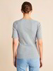 Shirt Kurzarm Rippe, grau melange